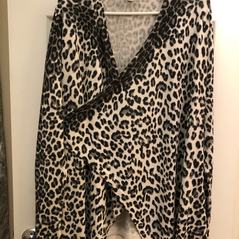 Chicos Animal Print Cardigan-Chico’s size 1